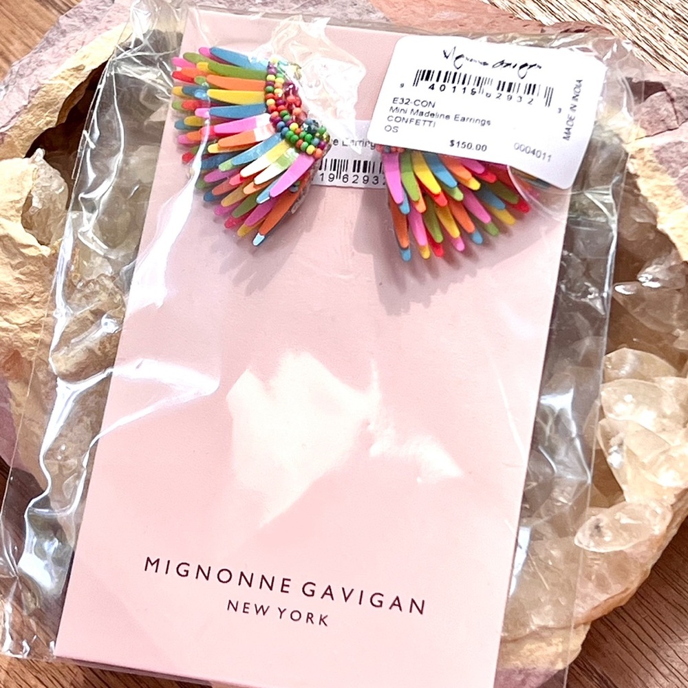 🌺🎉HP🎉🌺 NWT Mignonne Gavigan Mini Madeline Earrings Confetti - Picture 14 of 16
